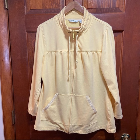 Orvis Yellow Full Zip-Up Jacket Yellow Size Large - Picture 3 of 9